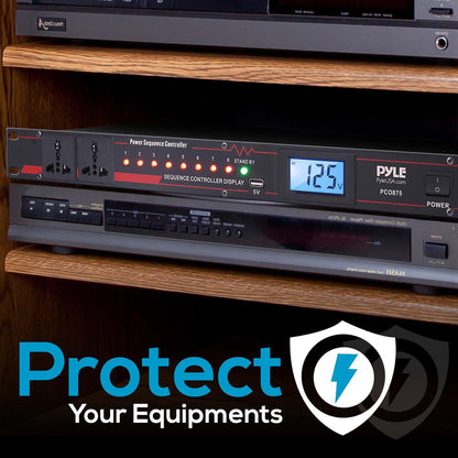 10 Outlet Power Sequencer Conditioner - 2000W, LCD Display, Rack Mount