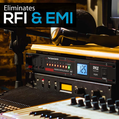 10 Outlet Power Sequencer Conditioner - 2000W, LCD Display, Rack Mount