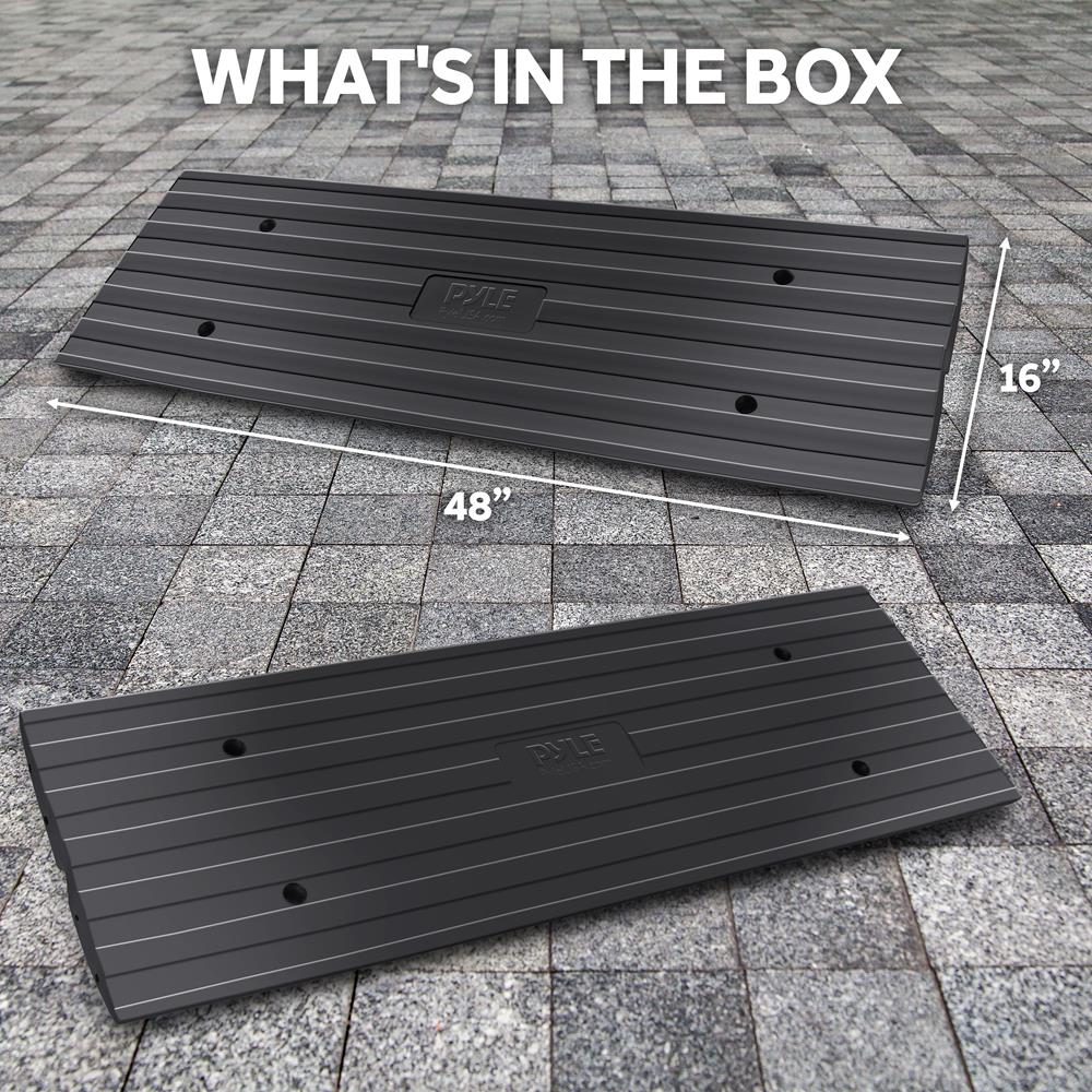 Driveway Threshold Car Curb Ramps – Pyle USA