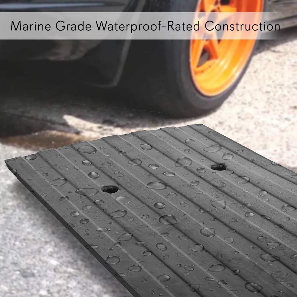 Car Driveway Ramps 3-Pack, Heavy Duty Rubber, 12ft Length, Waterproof ...