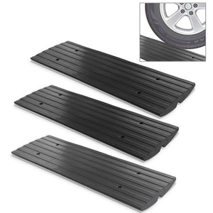 Driveway Threshold Car Curb Ramps, 3-Pcs