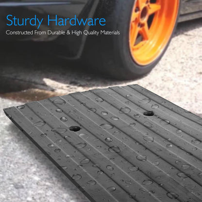 Car/Truck Curb Ramp - Driveway Rubber Threshold Car Curb-Side Bridge