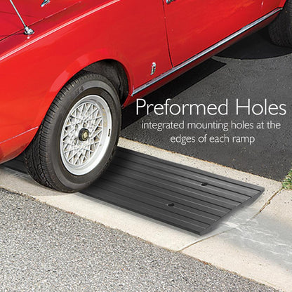 Car/Truck Curb Ramp - Driveway Rubber Threshold Car Curb-Side Bridge