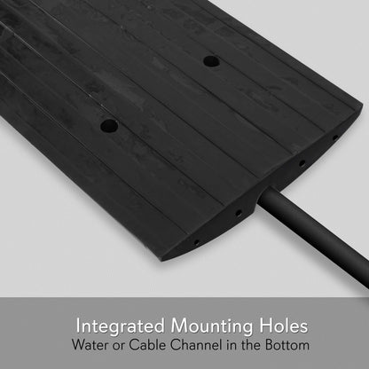 Driveway Curb Ramp - 11,000 lb Capacity, Heavy Duty Rubber, 4 ft Length