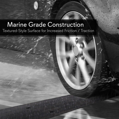 Driveway Curb Ramp - 11,000 lb Capacity, Heavy Duty Rubber, 4 ft Length