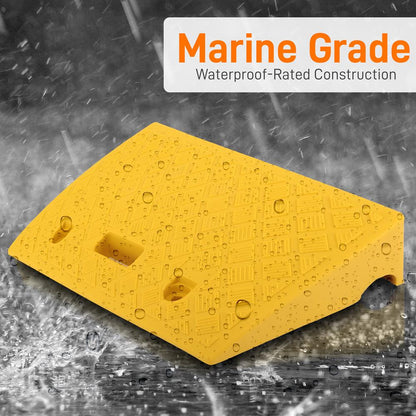 Portable Curb Ramps 6,600 lbs Capacity Heavy Duty Plastic 2PC Set