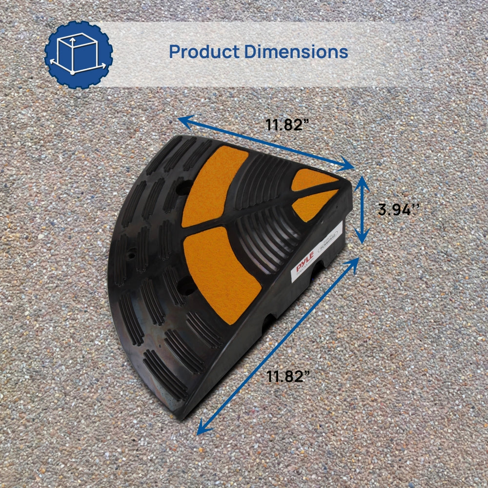 product image number 4 for Pyle Vehicle Curb Ramp End Caps, 2 Pcs.