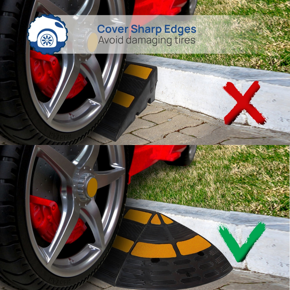 Pyleusa Ramp Vehicle Curb Ramp End Caps, 2 Pcs. – Pyle USA