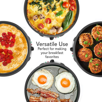 Crepe Maker with Non-Stick 12” Plate for Easy Cleanup and Even Heating