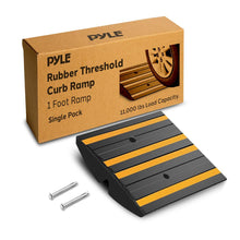 Rubber Curb Ramp 11,000 lbs Capacity Non-Slip Waterproof Yellow Strips