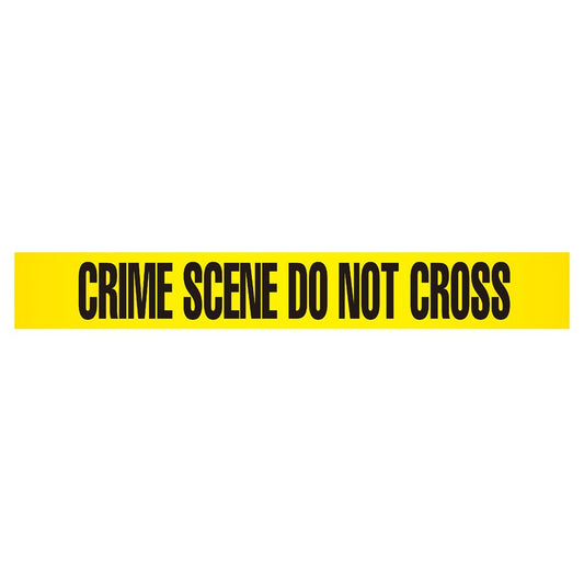 Crime Scene Tape Set, High Visibility, Polyethylene, Yellow, 656 ft