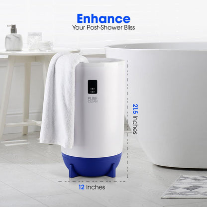 Towel Warmer with Fragrance Holder, Auto Shut-Off, Fits 2 Towels, Blue