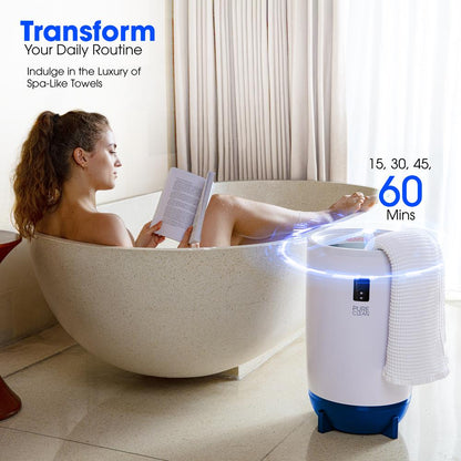 Towel Warmer with Fragrance Holder, Auto Shut-Off, Fits 2 Towels, Blue