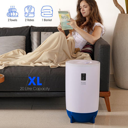 Towel Warmer with Fragrance Holder, Auto Shut-Off, Fits 2 Towels, Blue