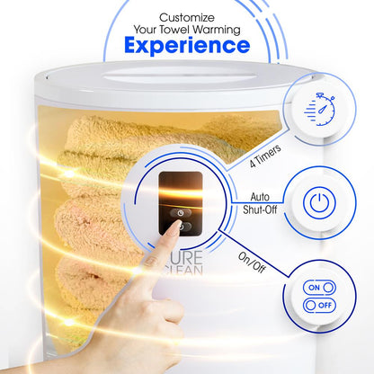 Towel Warmer with Fragrance Holder, Auto Shut-Off, Fits 2 Towels, Blue