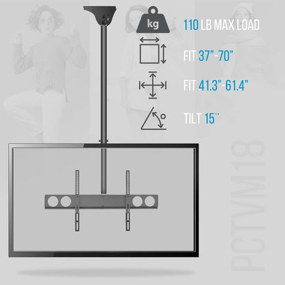 product image number 3 for Pyle Tv Ceiling Mount (For Tvs 37''-70'')