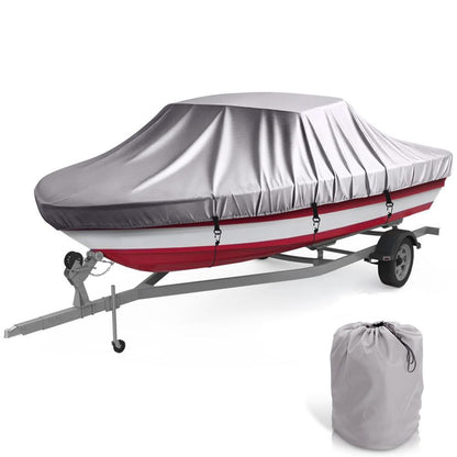 Boat Cover Waterproof Marine Polyester 21-24 ft Pontoon Gray
