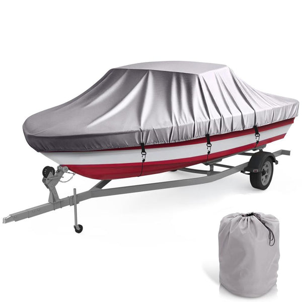 Pontoon Boat Cover 22-24ft – Heavy Duty 1200D Waterproof UV Resistant Cover With Motor Cover, Blue