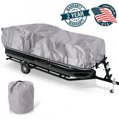 Pontoon Boat Cover 25'-28' Weatherproof Polyester, Custom Fit