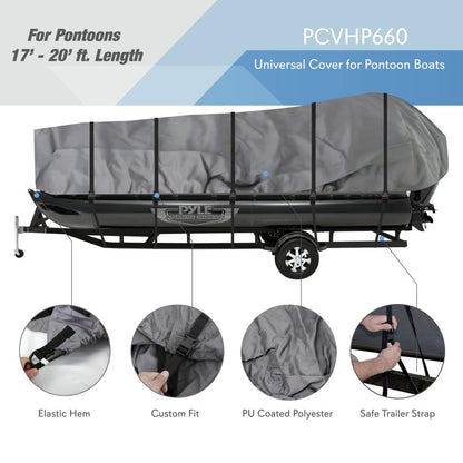 product image number 2 for Pyle Pontoon Boat Cover (17’ - 20’ Ft.)