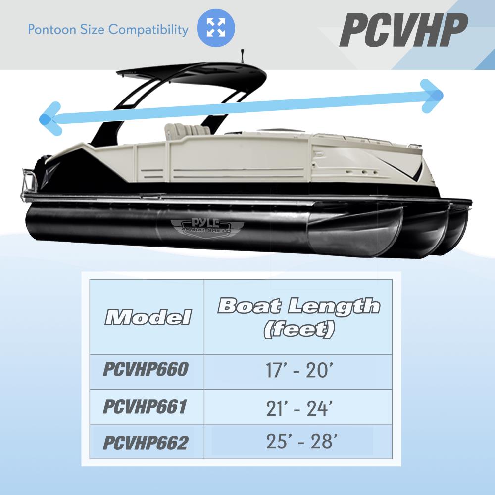 product image number 5 for Pyle Pontoon Boat Cover (17’ - 20’ Ft.)
