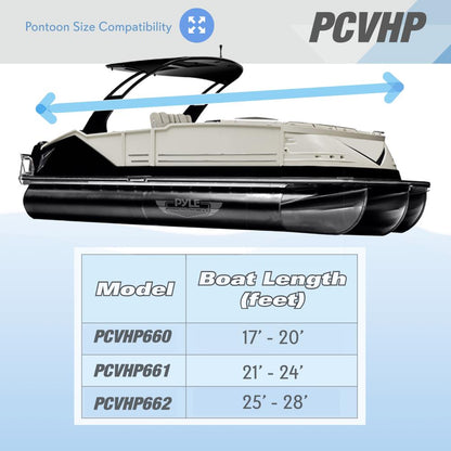 product image number 5 for Pyle Pontoon Boat Cover (17’ - 20’ Ft.)