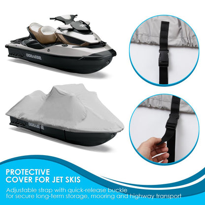 Jetski Storage Cover Waterproof 300D Canvas Rear Vents 118"-126"
