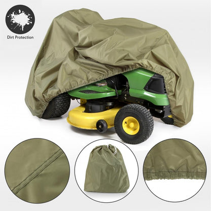 Lawn Tractor Cover Waterproof Canvas Snug Fit All-Weather Green
