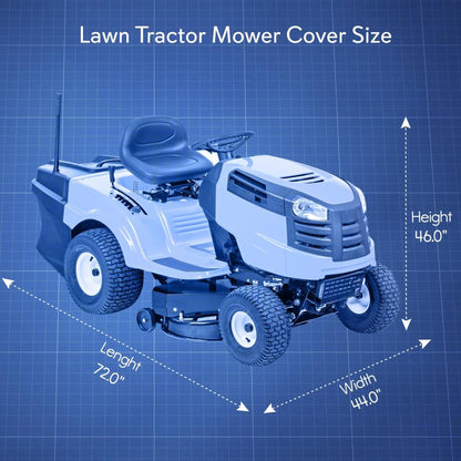 Lawn Tractor Cover Waterproof Canvas Snug Fit All-Weather Green