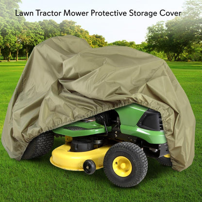 Lawn Tractor Cover Waterproof Canvas Snug Fit All-Weather Green