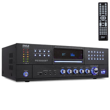 4-Channel Bluetooth Amplifier 3000W Peak, CD/DVD Player, FM Radio