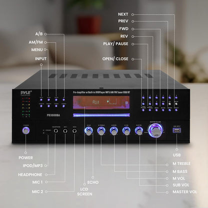 Wireless Bt Home Theater Amplifier Recei