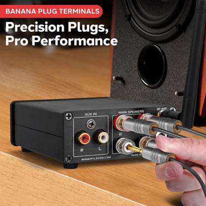 200W Bluetooth 5.0 Stereo Amplifier - Compact Mini Receiver with Bass Control