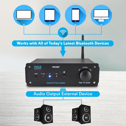 product image number 5 for Pyle 2-Ch. Pro Audio Desktop Stereo Amplifier