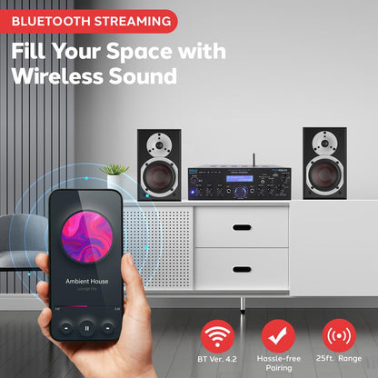 Bluetooth Home Stereo Amplifier Receiver