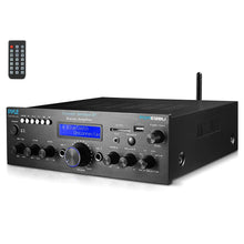 Bluetooth Stereo Amplifier 200W Power FM Radio LCD Display