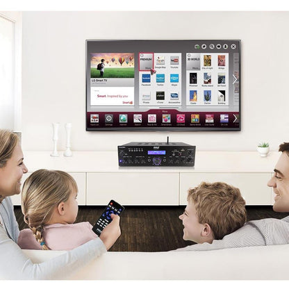 200W Bluetooth Stereo Amplifier - Wireless Streaming, Dual Channel, Compact