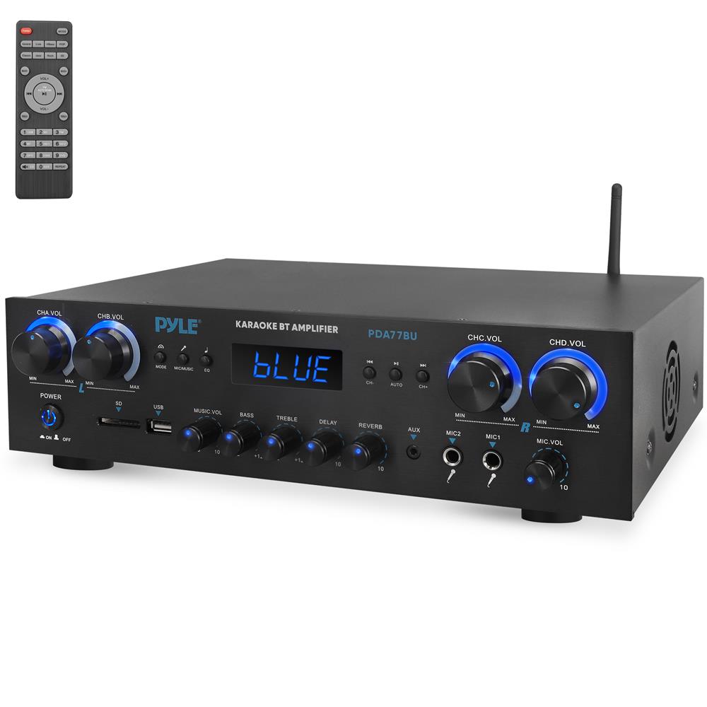 Bluetooth Home Theater Amplifier 800W 4-Channel Compact Design