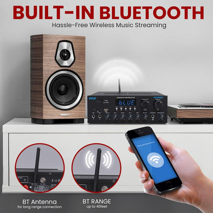 Wireless Amplifier 300W Power Bluetooth Streaming Metal Panel