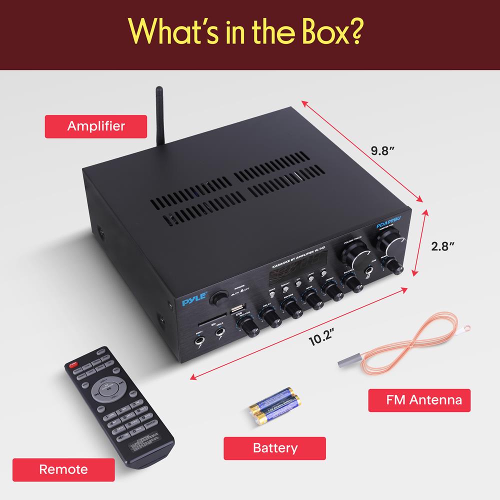 Wireless Amplifier 300W Power Bluetooth Streaming Metal Panel
