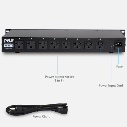 product image number 3 for Pyle Power Supply 8 Outlet With Switches