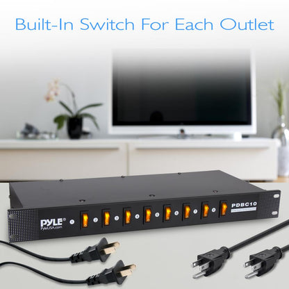 product image number 6 for Pyle Power Supply 8 Outlet With Switches