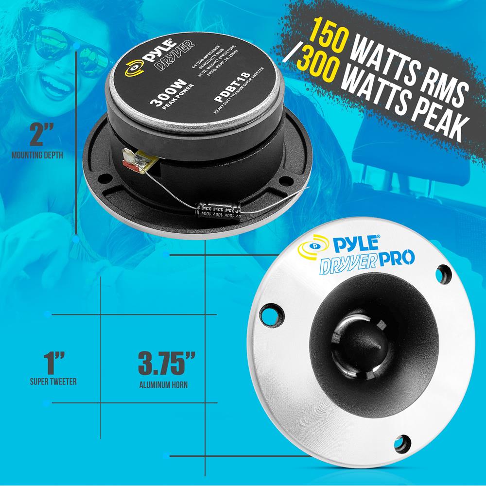 3.75'' Bullet Titanium Horn Tweeter – Pyle USA