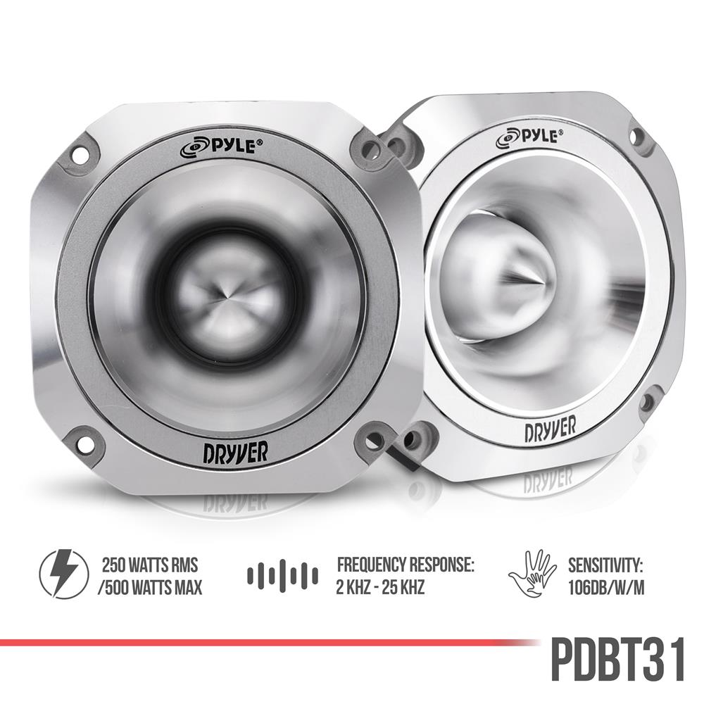 product image number 3 for Pyle 1.5" Heavy Duty Titanium Super Tweeter