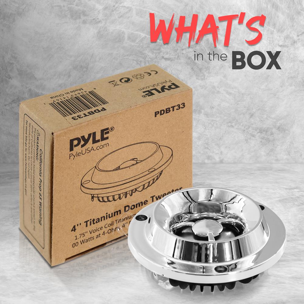 product image number 2 for Pyle 4'' Titanium Dome Tweeter