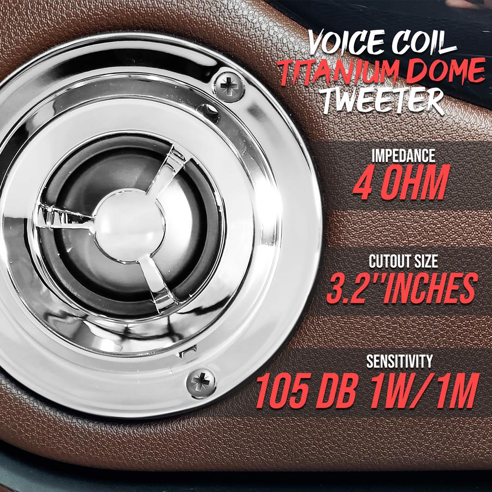 product image number 3 for Pyle 4'' Titanium Dome Tweeter