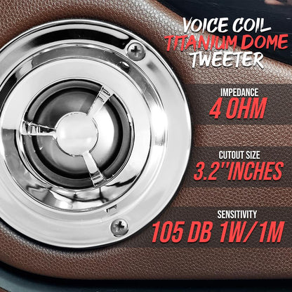 product image number 3 for Pyle 4'' Titanium Dome Tweeter