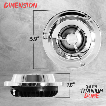 product image number 5 for Pyle 4'' Titanium Dome Tweeter