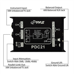 Professional High performance Passive DI-Box – Pyle USA