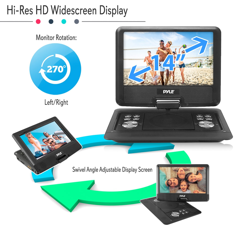 14'' Portable Cd/Dvd Player – Pyle USA